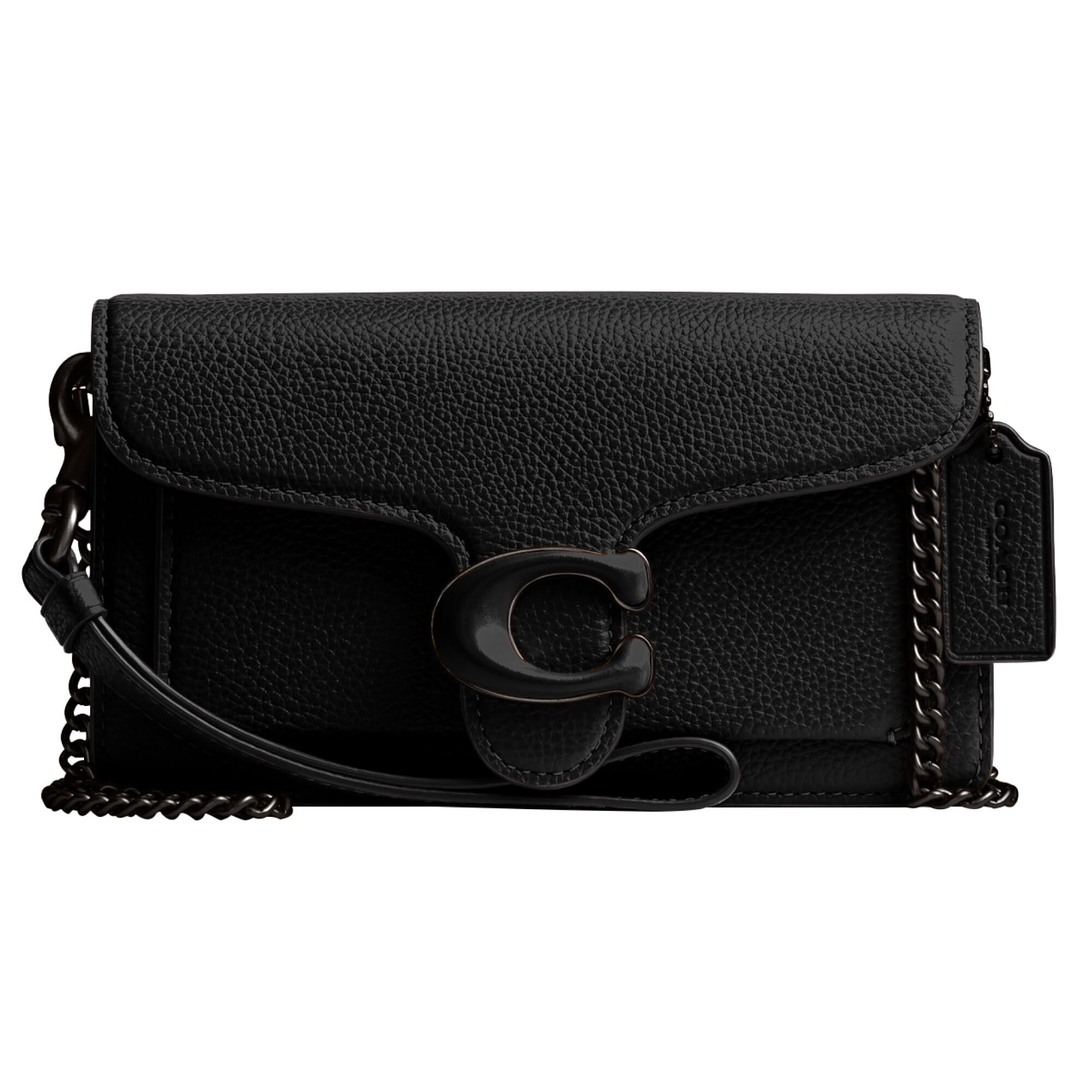 4283 Polished Pebble Tabby Wristlet, Black, One Size